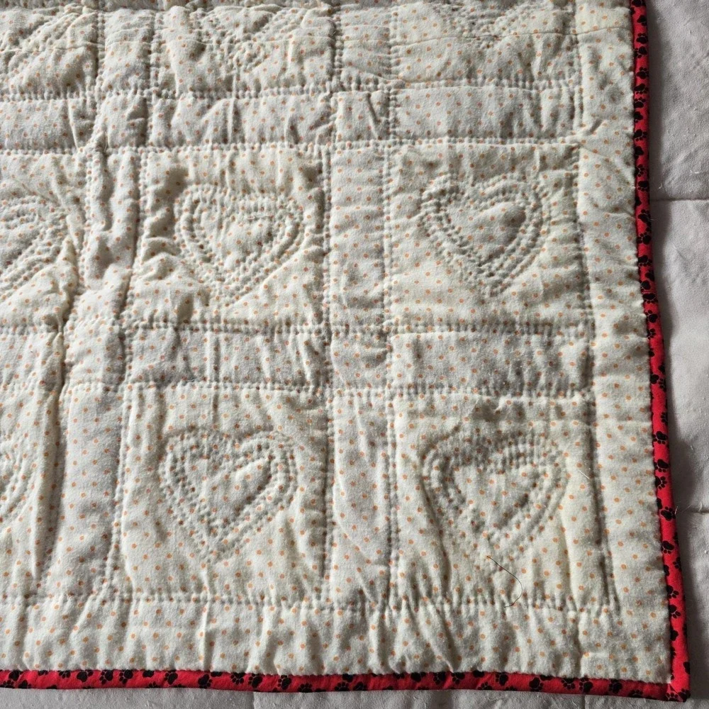 Handmade Disney 101 Dalmatians Baby Quilt Set Plush Dogs Burp Cloth‎ Gift